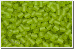 B�hm. Glasschliffperle, feuerpol., 3mm, olivine, dk., trans., matte, 50 Stk.