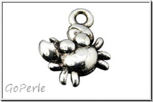 Anh�nger "Krabbe", 12x11x4mm, antiksilberfb., Tibetsilber, 1 Stk.