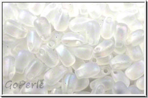 LDP-0131fr, MIYUKI Long Drops, crystal, trans., matte, AB, 10g