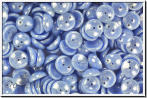 Piggy Beads, 4x8mm, sapphire, lt., op., luster, 25 Stk.