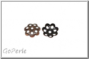 Perlenkappe "Miniflower", 6x1,2mm, antikkupferfb., Eisen, 20 Stk.
