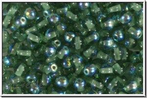 b�hm. Glasperle, rund, 4mm, seafoam, trans., AB, 50 Stk.