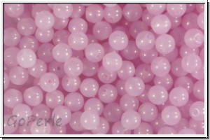 b�hm. Glasperle, rund, 4mm, rosaline, opal, 50 Stk.
