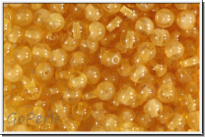 b�hm. Glasperle, rund, 4mm, topaz/white, 50 Stk.