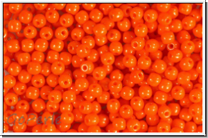 b�hm. Glasperle, rund, 3mm, orange, opaque, 50 Stk.