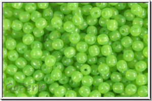 b�hm. Glasperle, rund, 3mm, green, lime, opal, 50 Stk.