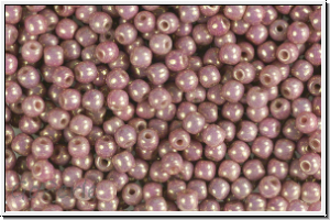 b�hm. Glasperle, rund, 3mm, white, op., vega luster, 50 Stk.