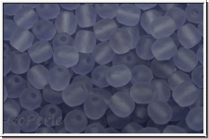 B�hm. Glasschliffperle, feuerpol., 4mm, tanzanite, trans., matte, 50 Stk.