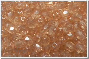 B�hm. Glasschliffperle, feuerpol., 4mm, rosaline, dk., trans., luster, 50 Stk.