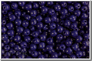 b�hm. Glasperle, rund, 4mm, cobalt, op., 50 Stk.