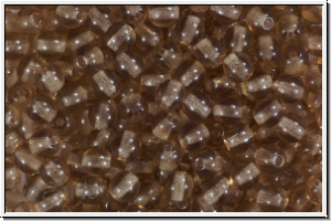 b�hm. Glasperle, rund, 4mm, topaz, sm., lt., trans., 50 Stk.