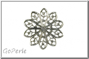 Filigree "Round Filigree" TRINITY BRASS, 20mm, antikversilbert, Messing, 1 Stk.