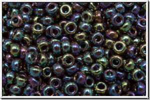 RR-11-0477, MIYUKI Rocailles, 11/0, brown, op., AB, 10g