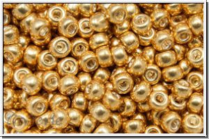 RR-08-1052, MIYUKI Rocailles, 08/0, gold, met., galv., 10g