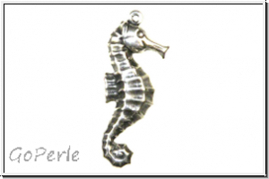 Anh�nger "Seahorse" TRINITY BRASS, 10x26mm, antikversilbert, Messing, 1 Stk.