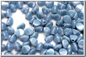 PB-03000-14464, Pinch Beads, 5x3mm, white, op., blue/grey marbled, 65 Stk.