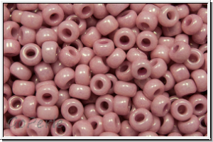 RR-08-0402-14494, MIYUKI Rocailles, 08/0, white, op., rose marbled, 10g