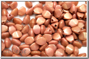 PB-03000-14497, Pinch Beads, 5x3mm, white, op., peach luster, 65 Stk.