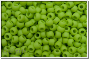 R-11-0044f, TOHO Rocailles, 11/0, lime green, op., matte, 10g