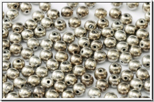 b�hm. Glasperle, rund, 4mm, black, op., full argentic, 50 Stk.