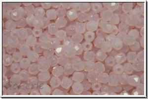 B�hm. Glasschliffperle, feuerpol., 3mm, pink, opal, 50 Stk.
