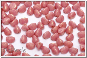 PB-03000-14495, Pinch Beads, 5x3mm, white, op., rose gold luster, 65 Stk.