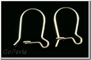 Ohrhaken "Feder", 18x12x0,6, silberfb., 925er Silber, 1 Paar