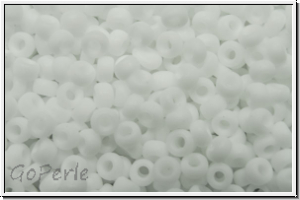 RR-11-0402f, MIYUKI Rocailles, 11/0, white, op., matte, 10g