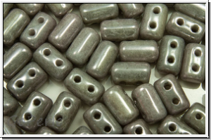 RUL-03000-14449, Rulla Beads, 3x5mm, white, op., grey marbled, 100 Stk. (ca. 11 g)