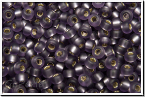 RR-11-0024f, MIYUKI Rocailles, 11/0, tanzanite, trans., silver-ld., matte, 10g