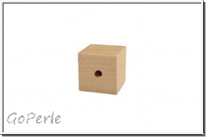 Holzperle, W�rfel, natur, 12x12mm, 5 Stk.