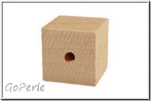 Holzperle, W�rfel, natur, Ahorn, 20x20mm, 1 Stk.