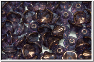 Bl�ten "Flower Cups", 5x7mm, crystal, trans., vega luster, 25 Stk.