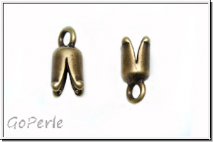 Endkappe "Narrenkappe", 12x7mm, antikmessingfb., Metall, 2 Stk.