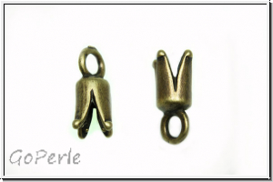 Endkappe "Narrenkappe", 11x6mm, antikmessingfb., Metall, 2 Stk.