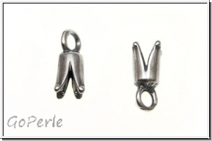 Endkappe "Narrenkappe", 11x6mm, antiksilberfb., Metall, 2 Stk.