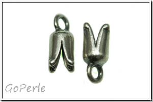 Endkappe "Narrenkappe", 12x7mm, antiksilberfb., Metall, 2 Stk.