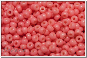 RR-11-4465, MIYUKI Rocailles, 11/0, guave, op., dyed duracoat, 10g