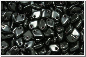 Dragon Scale Beads, 1,5x5mm, black, op., 100 Stk. (3g)