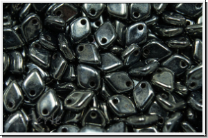 Dragon Scale Beads, 1,5x5mm, hematite, met., 100 Stk. (3g)