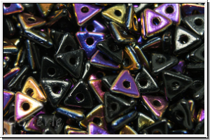 Tri-Beads, 4mm, black, op., sliperit, 100 Stk.