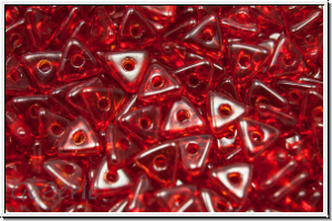 Tri-Beads, 4mm, siam, trans., 100 Stk.