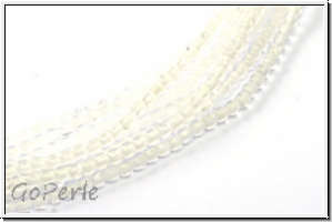 b�hm. Glasperle, rund, 2mm, crystal, trans., 1 Strang