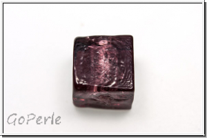 b�hm. Lampenperle, W�rfel, amethyst, trans., 1 Stk.