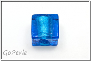 b�hm. Lampenperle, W�rfel, sapphire, trans., 1 Stk.