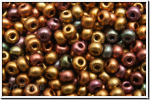 b�hm. Rocailles, 11/0, purple/gold-MIX, met., satin, 10g