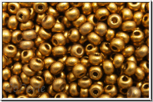b�hm. Rocailles, 11/0, brass gold, met., satin, 10g