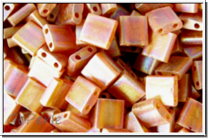 TL-0134fr, MIYUKI Tila Beads, topaz, dk., trans., matte, AB, 60 Stk.