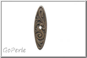 Toggle-Bar (Knebel) "Swirl", TERRA VINTAGE, 26x7mm, antikmessingfb., Messing, 1 Stk.