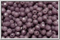 B�hm. Glasschliffperle, feuerpol., 3mm, lavender, op., 50 Stk.